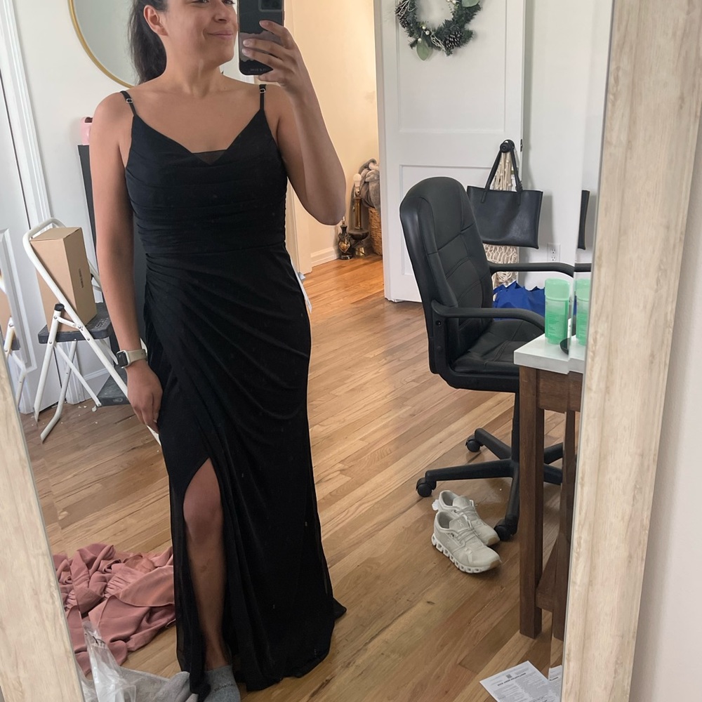 Azazie Deandra Black Dress